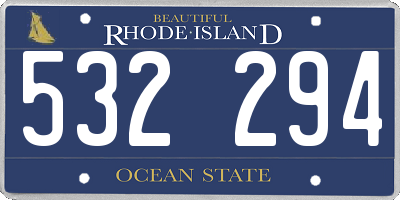RI license plate 532294
