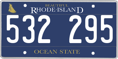 RI license plate 532295