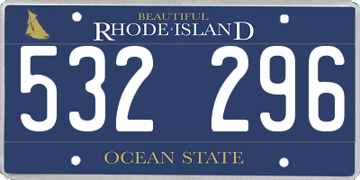 RI license plate 532296