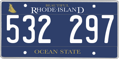 RI license plate 532297