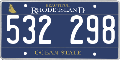 RI license plate 532298