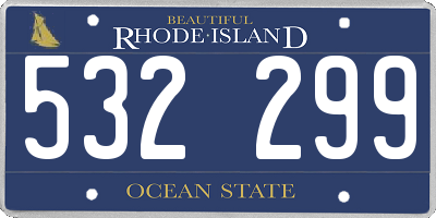RI license plate 532299