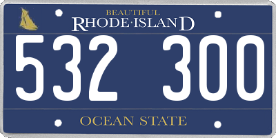 RI license plate 532300