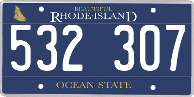 RI license plate 532307