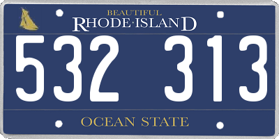 RI license plate 532313