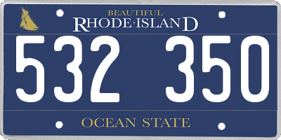 RI license plate 532350