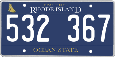 RI license plate 532367