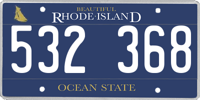 RI license plate 532368
