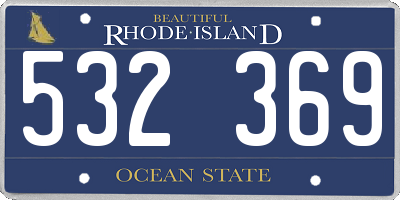 RI license plate 532369