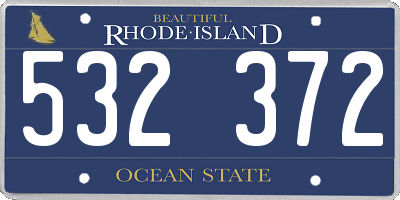 RI license plate 532372
