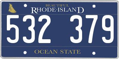 RI license plate 532379