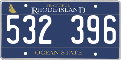 RI license plate 532396