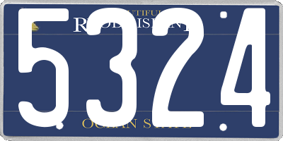 RI license plate 5324