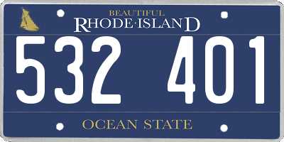 RI license plate 532401