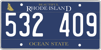 RI license plate 532409