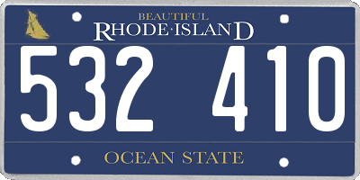 RI license plate 532410