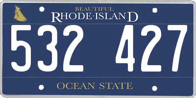 RI license plate 532427