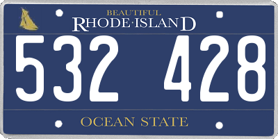 RI license plate 532428