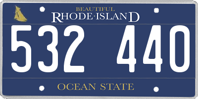 RI license plate 532440