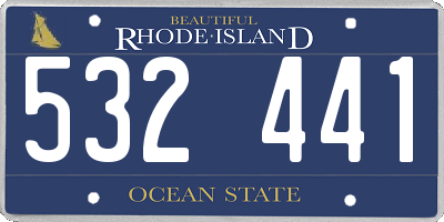 RI license plate 532441