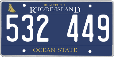 RI license plate 532449
