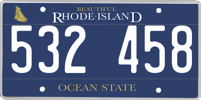 RI license plate 532458