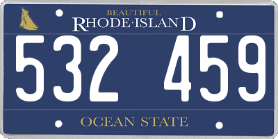 RI license plate 532459
