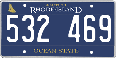 RI license plate 532469