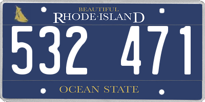 RI license plate 532471