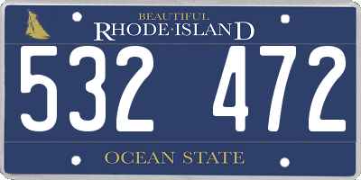RI license plate 532472