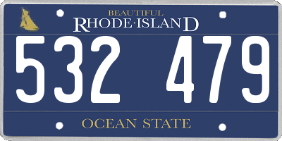RI license plate 532479