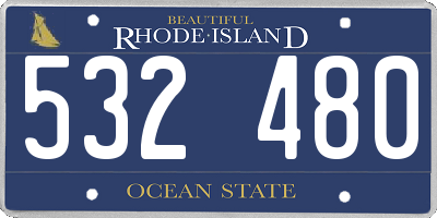 RI license plate 532480