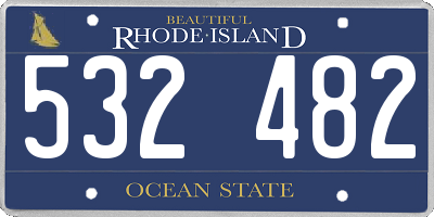 RI license plate 532482