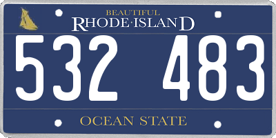 RI license plate 532483