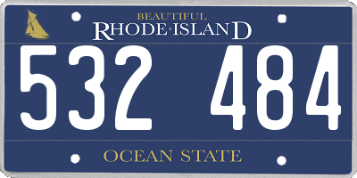 RI license plate 532484