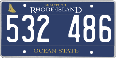 RI license plate 532486