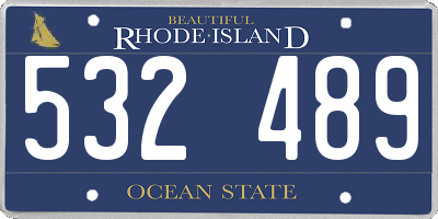 RI license plate 532489