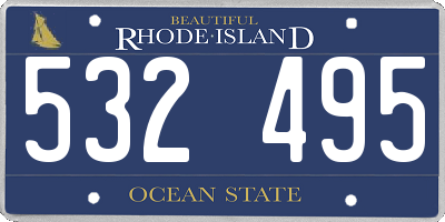 RI license plate 532495