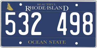 RI license plate 532498