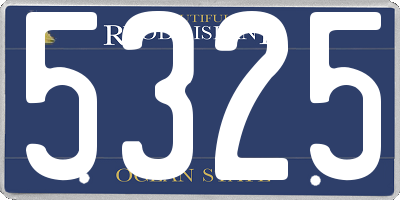 RI license plate 5325