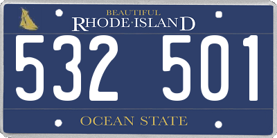 RI license plate 532501