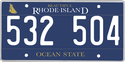 RI license plate 532504