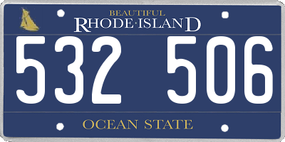 RI license plate 532506