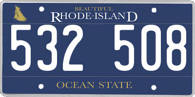 RI license plate 532508