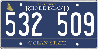 RI license plate 532509