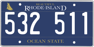 RI license plate 532511