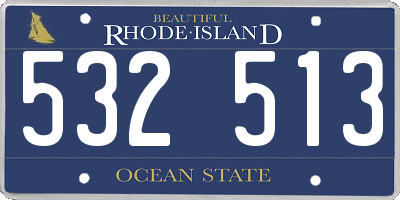 RI license plate 532513