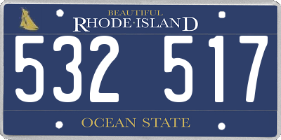 RI license plate 532517
