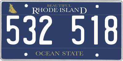 RI license plate 532518