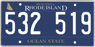 RI license plate 532519